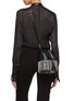 Figure View - Click To Enlarge - MIU MIU - Glass crystal fringe leather bucket bag