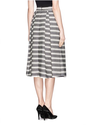 Back View - Click To Enlarge - WHISTLES - 'Ivy' stripe midi skirt