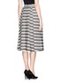 Back View - Click To Enlarge - WHISTLES - 'Ivy' stripe midi skirt