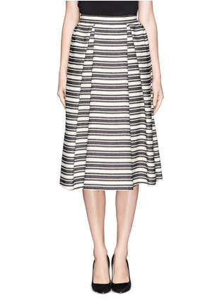 Main View - Click To Enlarge - WHISTLES - 'Ivy' stripe midi skirt