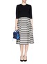 Figure View - Click To Enlarge - WHISTLES - 'Ivy' stripe midi skirt