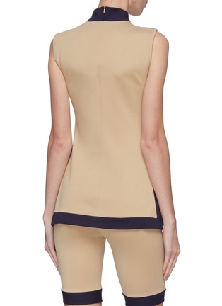 Back View - Click To Enlarge - STAUD - 'Pete' contrast border sleeveless mock neck tunic top