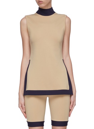Main View - Click To Enlarge - STAUD - 'Pete' contrast border sleeveless mock neck tunic top