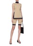 Figure View - Click To Enlarge - STAUD - 'Pete' contrast border sleeveless mock neck tunic top