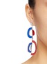 Figure View - Click To Enlarge - OOAK - 'Vertigo' detachable colourblock drop single earring