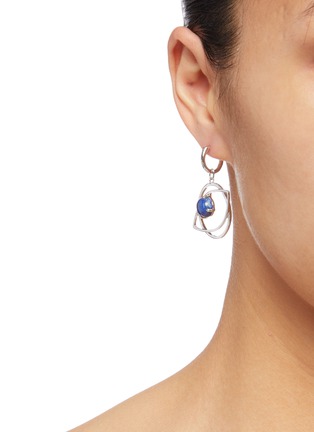 Figure View - Click To Enlarge - OOAK - 'Anisocoria' hoop drop earrings
