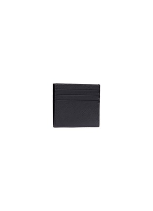 Figure View - Click To Enlarge - PRADA - Logo plate saffiano leather card holder