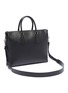 Detail View - Click To Enlarge - PRADA - Logo plate saffiano leather messenger bag