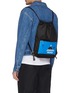 Figure View - Click To Enlarge - PRADA - Whale print drawstring backpack