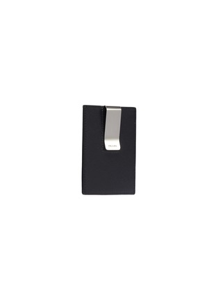 Figure View - Click To Enlarge - PRADA - Saffiano leather clip card holder