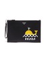 Main View - Click To Enlarge - PRADA - Logo graphic whale print saffiano leather pouch