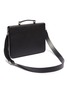 Detail View - Click To Enlarge - PRADA - Logo plate saffiano leather document messenger bag