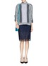 Figure View - Click To Enlarge - WHISTLES - 'Akira' colourblock cable knit sweater