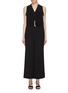 Main View - Click To Enlarge - AKIRA NAKA - Buckled drape front wide leg jumpsuit