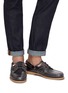 Figure View - Click To Enlarge - PRADA - Leather deck shoes