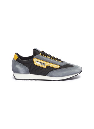 Main View - Click To Enlarge - PRADA - 'MLN70' logo patch suede panel sneakers