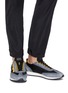 Figure View - Click To Enlarge - PRADA - 'MLN70' logo patch suede panel sneakers