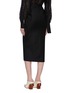 Back View - Click To Enlarge - MATÉRIEL - Buckled cross front wool midi skirt