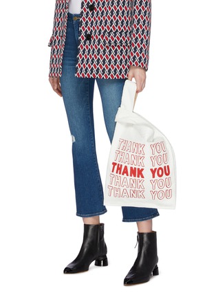 Figure View - Click To Enlarge - GELAREH MIZRAHI - 'Thank You' outseam python leather tote