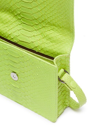 Detail View - Click To Enlarge - GELAREH MIZRAHI - Python leather mini top handle bag