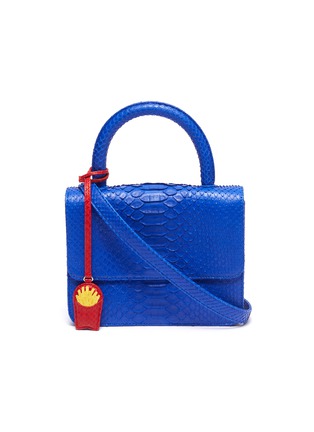 Main View - Click To Enlarge - GELAREH MIZRAHI - Python leather mini top handle bag