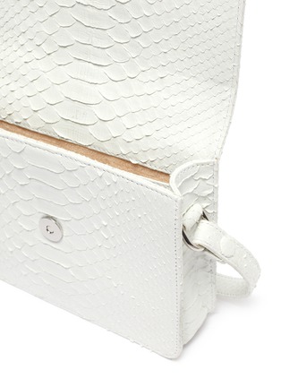 Detail View - Click To Enlarge - GELAREH MIZRAHI - Mini python leather top handle bag