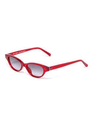 Main View - Click To Enlarge - LINDA FARROW - Acetate narrow cat eye sunglasses