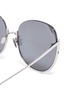 Detail View - Click To Enlarge - LINDA FARROW - 'Kennedy' mirror metal oversized round sunglasses