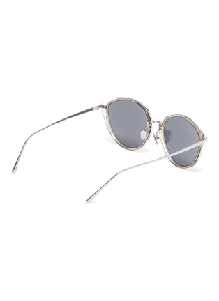 Figure View - Click To Enlarge - LINDA FARROW - Acetate rim mirror metal round sunglasses