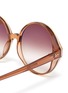 Detail View - Click To Enlarge - LINDA FARROW - 'Eden' acetate oversized round sunglasses