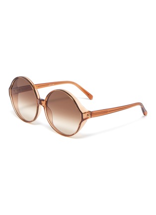 Main View - Click To Enlarge - LINDA FARROW - 'Eden' acetate oversized round sunglasses