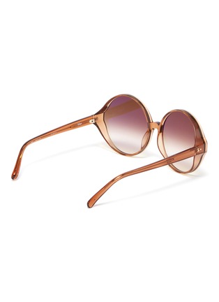 Figure View - Click To Enlarge - LINDA FARROW - 'Eden' acetate oversized round sunglasses