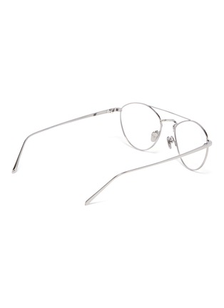 Figure View - Click To Enlarge - LINDA FARROW - Titanium aviator optical glasses
