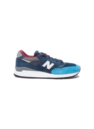 Main View - Click To Enlarge - NEW BALANCE - 'MiUSA 998' colourblock suede sneakers
