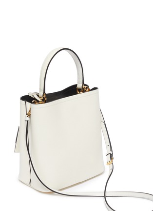 Detail View - Click To Enlarge - PRADA - 'Double' small leather tote
