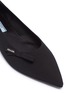 Detail View - Click To Enlarge - PRADA - Logo bow skimmer flats