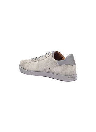  - GIANVITO ROSSI - Leather collar suede sneakers