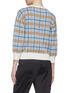 Back View - Click To Enlarge - AALTO - Sleeve panel tartan plaid knit top