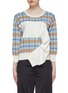 Main View - Click To Enlarge - AALTO - Sleeve panel tartan plaid knit top