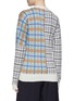 Back View - Click To Enlarge - AALTO - Colourblock patchwork check plaid cardigan