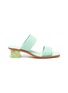 Main View - Click To Enlarge - MERCEDES CASTILLO - 'Lavinia' contrast block heel leather sandals