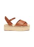 Main View - Click To Enlarge - MERCEDES CASTILLO - 'Xiemena' ankle strap leather espadrille flatform sandals