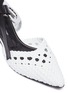 Detail View - Click To Enlarge - PROENZA SCHOULER - Metal ring tie woven leather d’Orsay flats