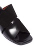 Detail View - Click To Enlarge - PROENZA SCHOULER - Sculptural heel interlock suede leather panel sandals
