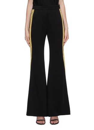 Main View - Click To Enlarge - ELLERY - 'Life Gate' woven stripe outseam flared pants