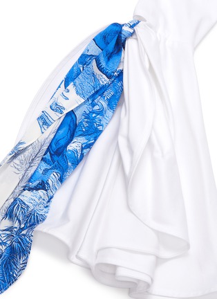 Detail View - Click To Enlarge - ELLERY - 'Dogmatism' scarf sash bell sleeve twill dress