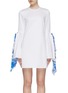 Main View - Click To Enlarge - ELLERY - 'Dogmatism' scarf sash bell sleeve twill dress