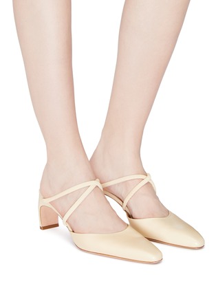 Figure View - Click To Enlarge - ROSETTA GETTY - Cross strap leather mules