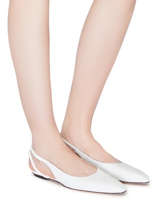 Figure View - Click To Enlarge - ROSETTA GETTY - Leather slingback flats