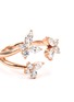 Detail View - Click To Enlarge - ANYALLERIE - 'Mini Butterflies' diamond 18k rose gold open ring